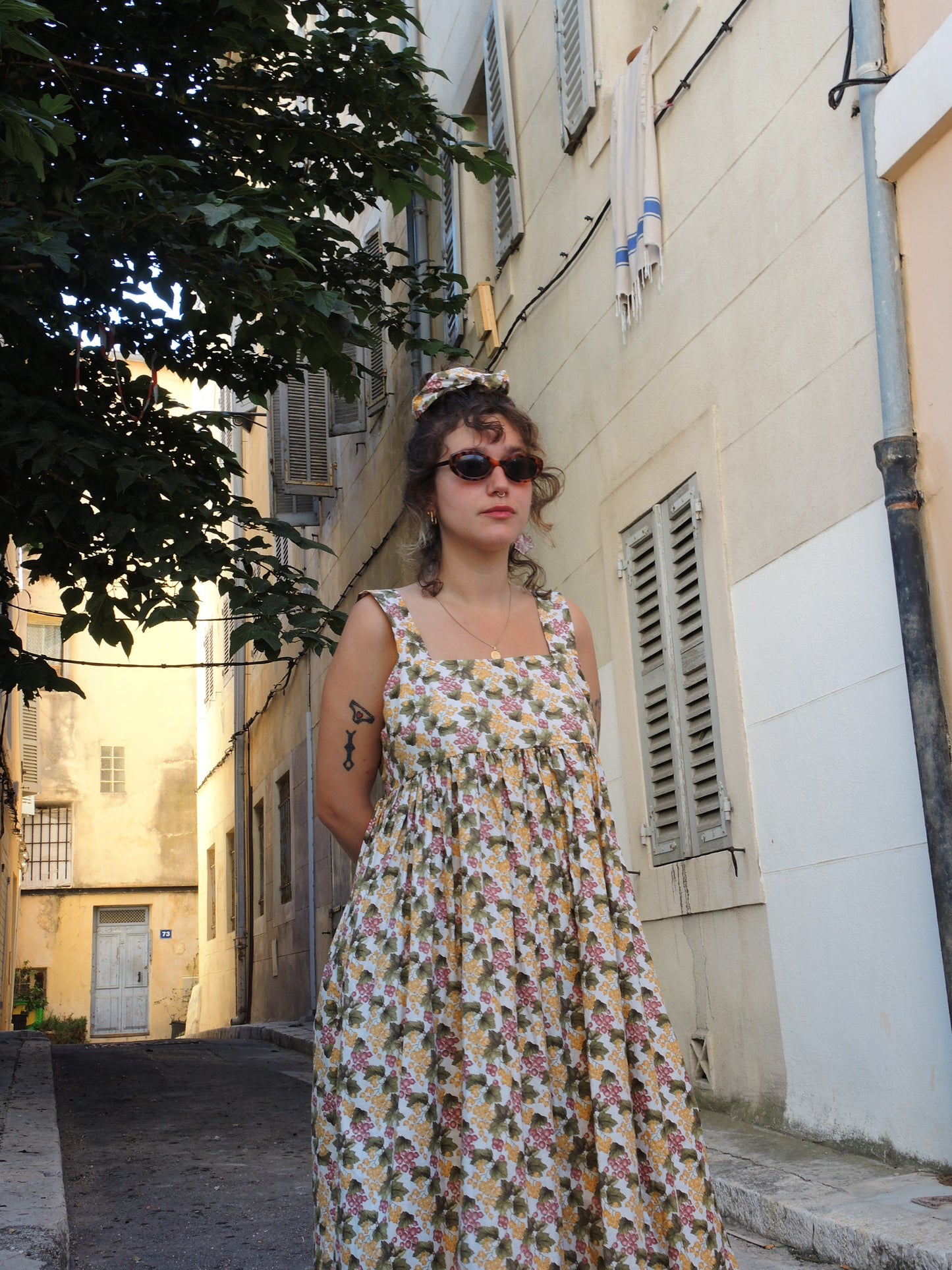 Robe longue Hélène - Cerises et griottes