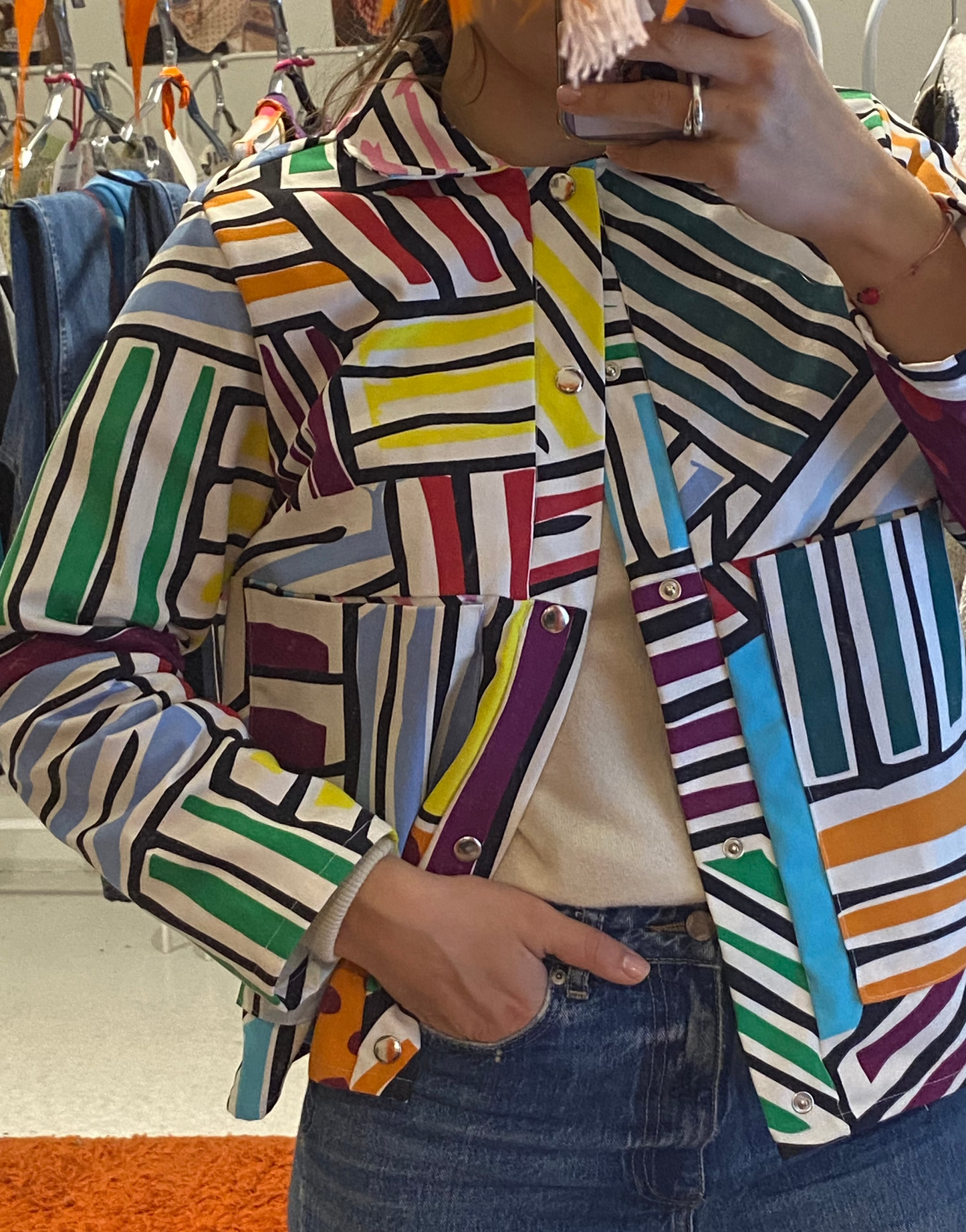Blouson Brigitte - Géométrie multico