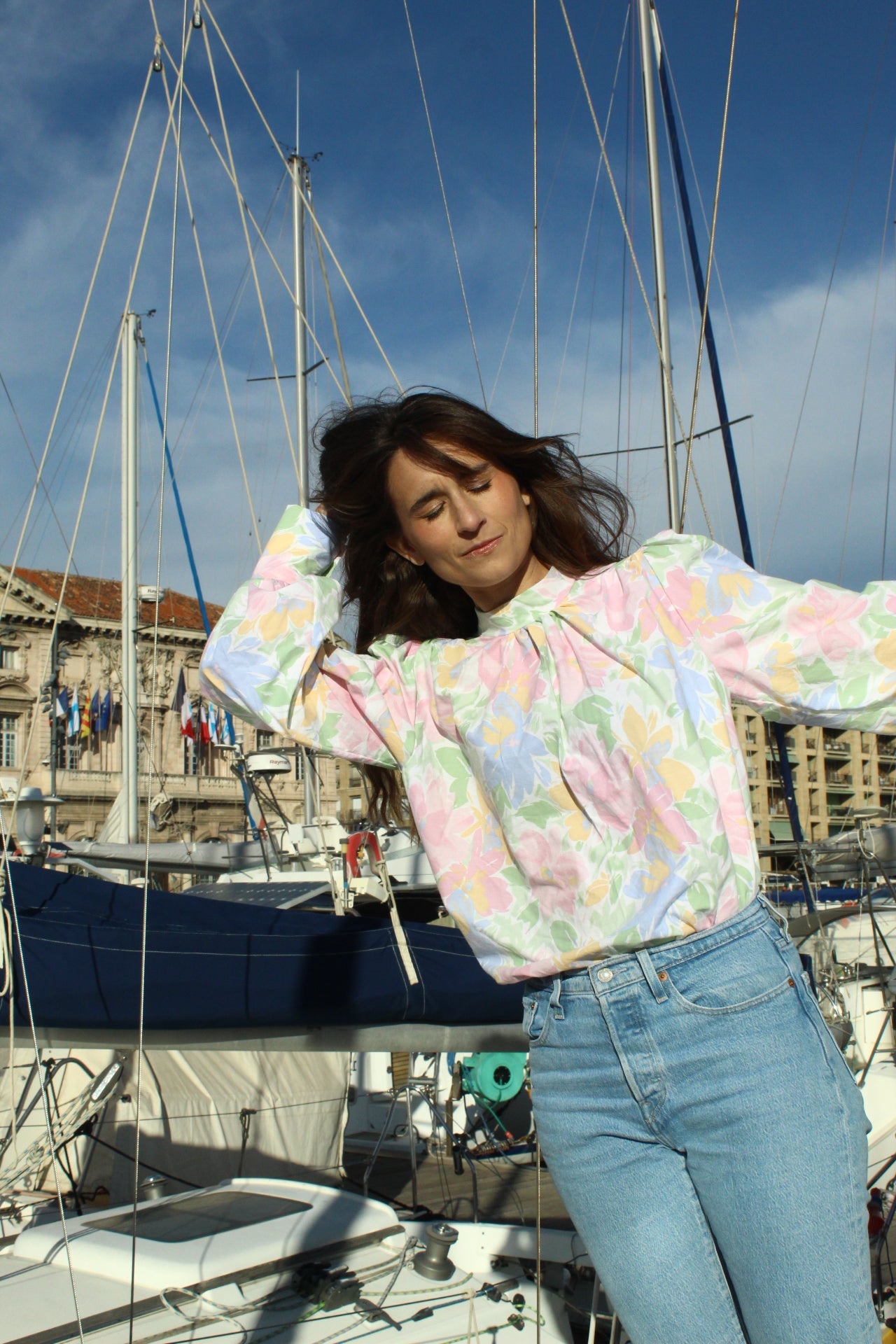 Précommande - Blouse Déborah - fleurs pastel