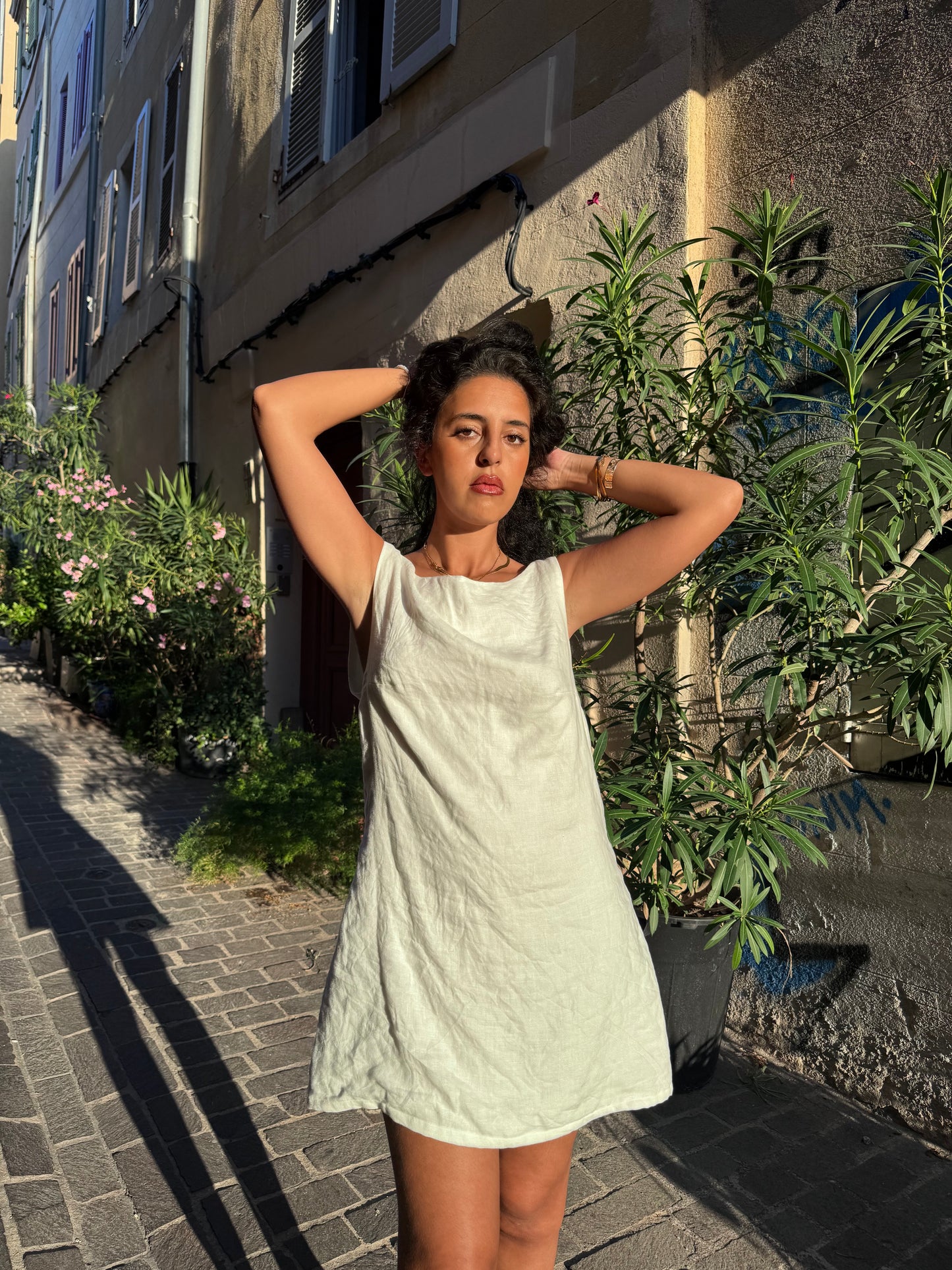 Robe bateau - lin blanc