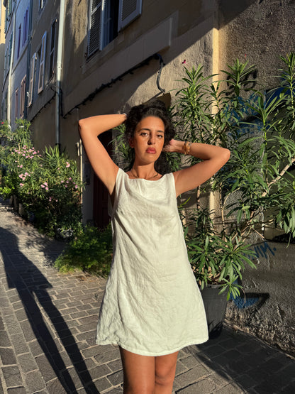 Robe bateau - lin blanc