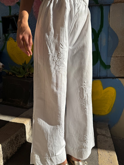 Pantalon drap - fleurs