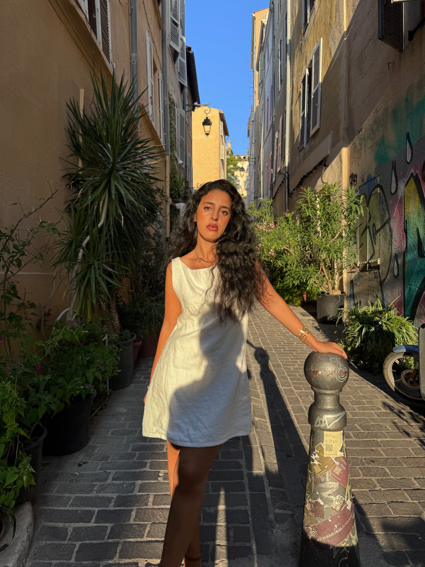 Robe bateau - lin blanc