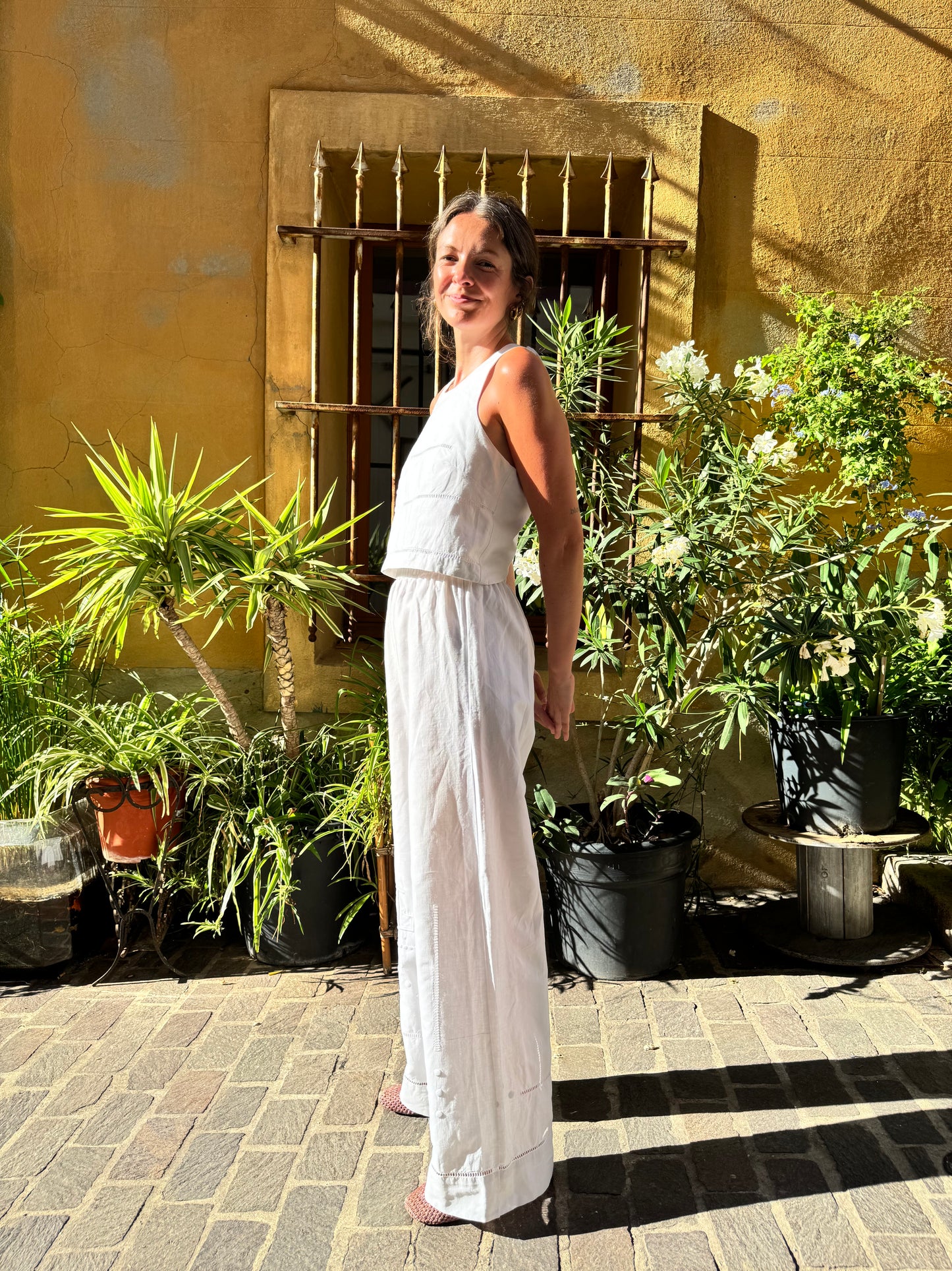Pantalon drap - Pois et ligne
