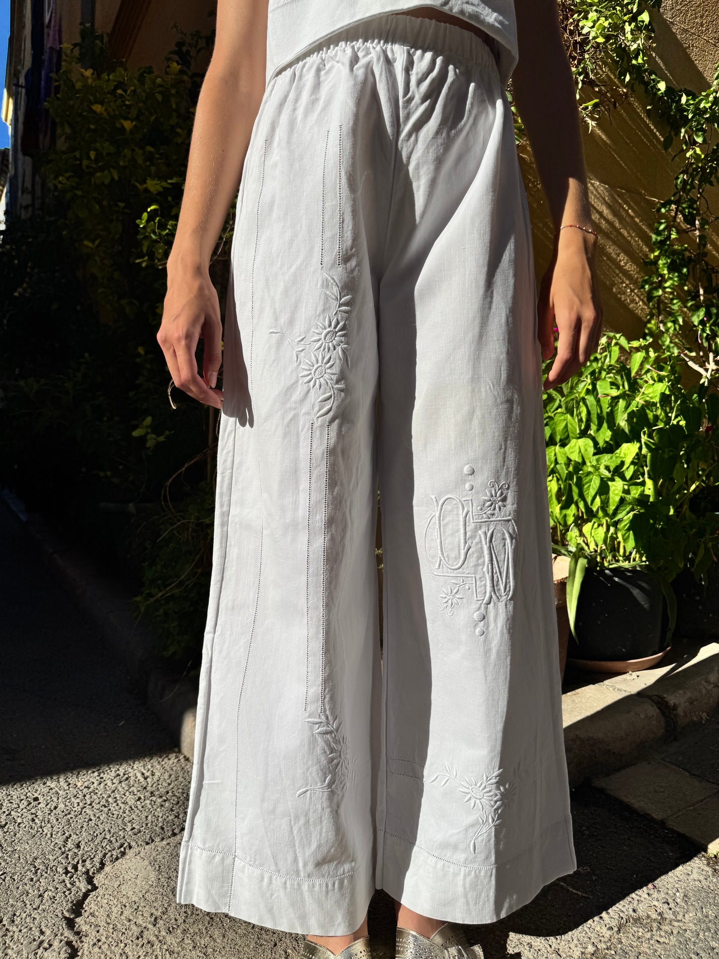Pantalon drap - fleurs