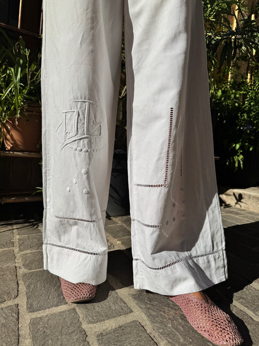 Pantalon drap - Pois et ligne