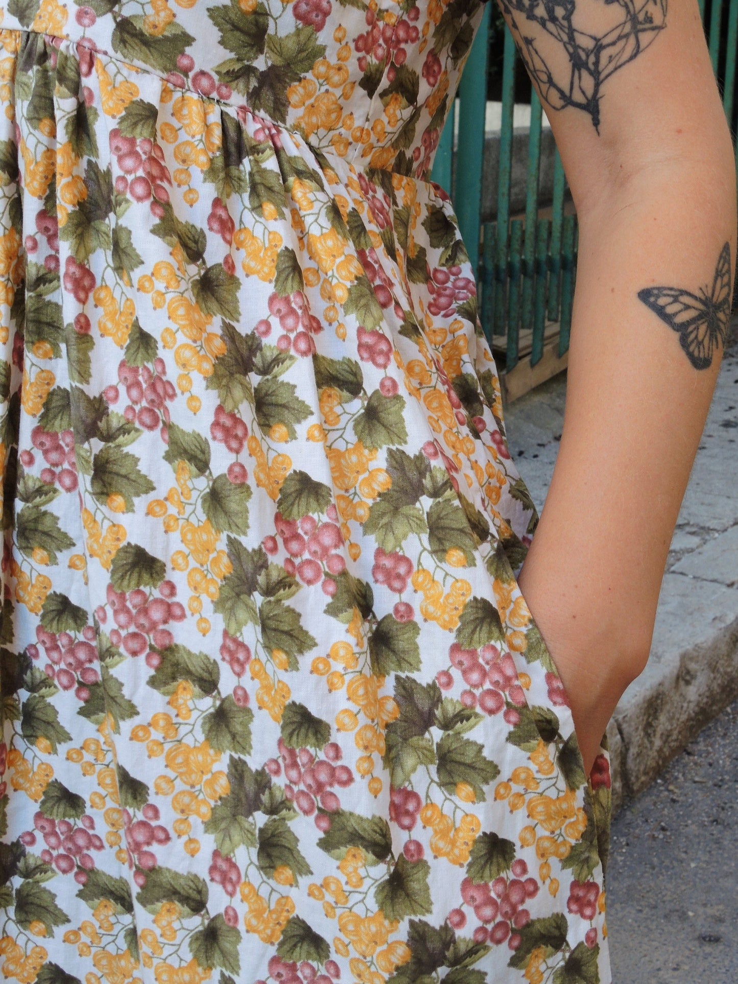 Robe longue Hélène - Cerises et griottes