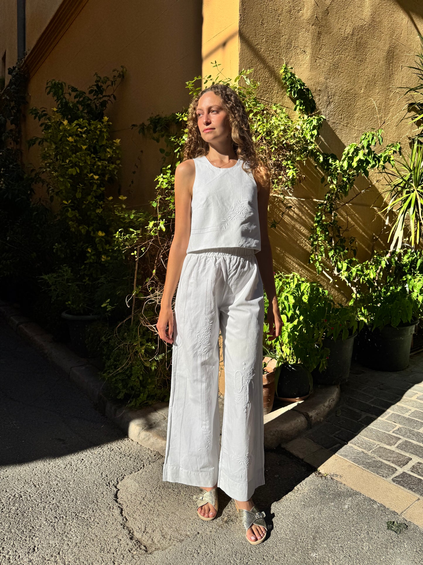 Pantalon drap - fleurs
