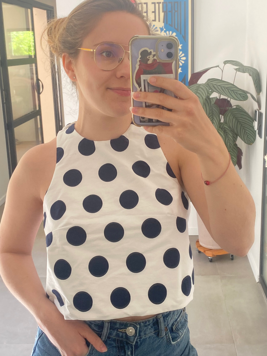 Top Ania - Pois noirs