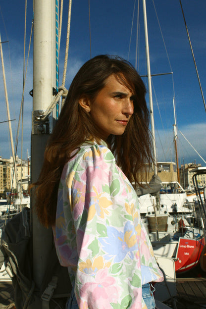 Précommande - Blouse Déborah  - fleurs pastel