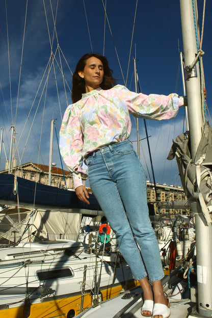 Précommande - Blouse Déborah  - fleurs pastel