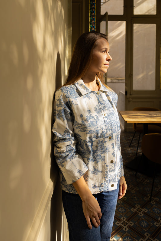 Veste en toile de jouy