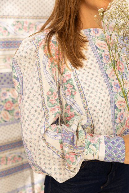 Blouse Déborah manches bouffantes - Lila