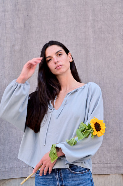 Blouse Songe - Lin bleu