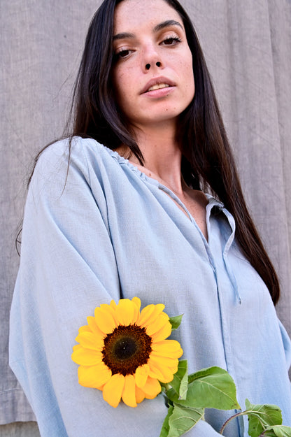 Blouse Songe - Lin bleu
